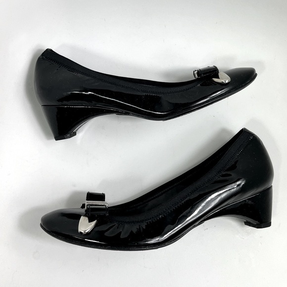 Stuart Weitzman Patent Leather Wedge Shoes - Picture 1 of 12